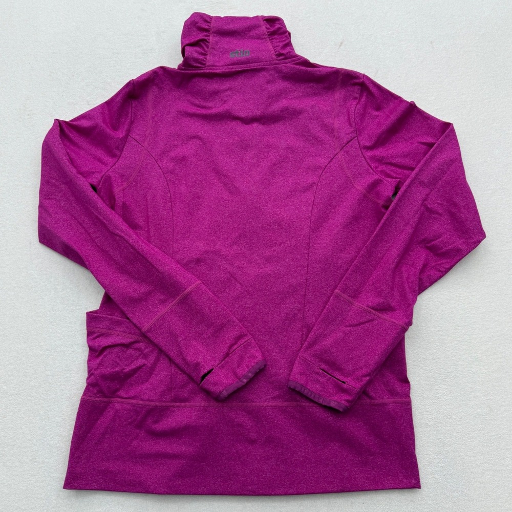Stio Womens Size L Large Magenta Heathered Full Zip Performance Athletic Jacket - Picture 4 of 7